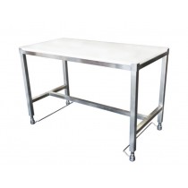 Tables de découpe confor'table dessus poly, réglables par pédales, centrale, prof 700 mm