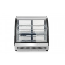 Vitrine de présentation pâtisserie, boîtier en acier inoxydable, 110 Litres, 2˚/8˚C