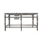 Tables de travail confor'table réglables électriquement, centrale sans étagère, prof 600 mm