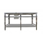 Tables de travail confor'table réglables électriquement, centrale sans étagère, prof 600 mm
