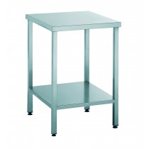 Table porte-machine soudée, acier inoxydable, L 800 x l 600 x H 700 mm