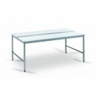 Table de découpe avec alaise centrale inox livrée à plat