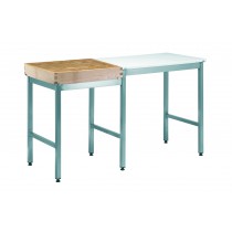 Combiné billot bois pour laboratoire, piétement soudé, largeur 600 mm