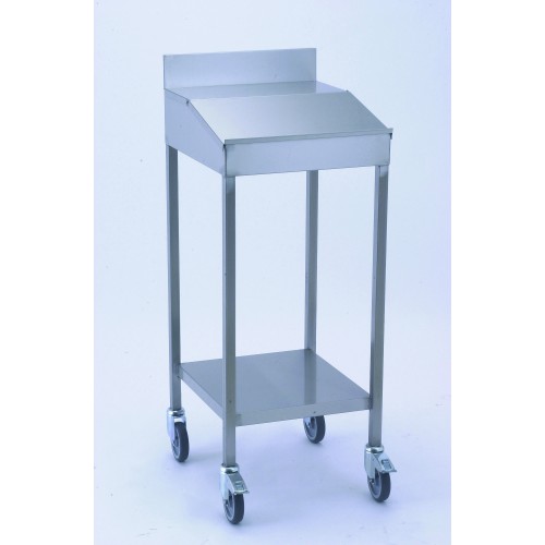 Pupitre sur roulettes acier inoxydable L 515 x l 565 x H 1300 mm Pupitre sur roulettes acier inoxydable L 515 x l 565 x H 1300 mm