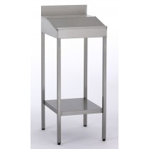 Pupitre sur pieds, acier inoxydable, L 510 x l 565 x H 1300 mm