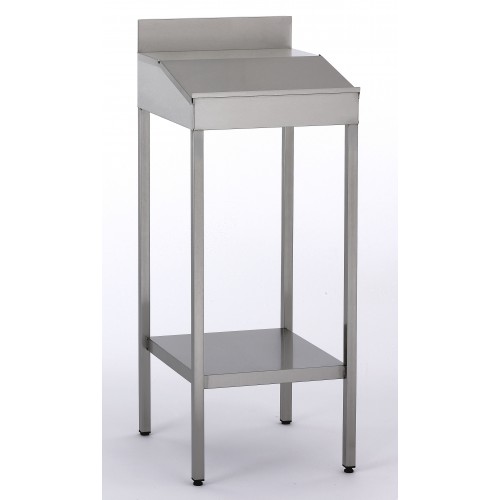 Pupitre sur pieds acier inoxydable L 510 x l 565 x H 1300 mm Pupitre sur pieds acier inoxydable L 510 x l 565 x H 1300 mm