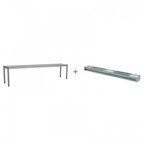 Rampe chauffante, 1 niveau, L 2000 mm, 1750 W