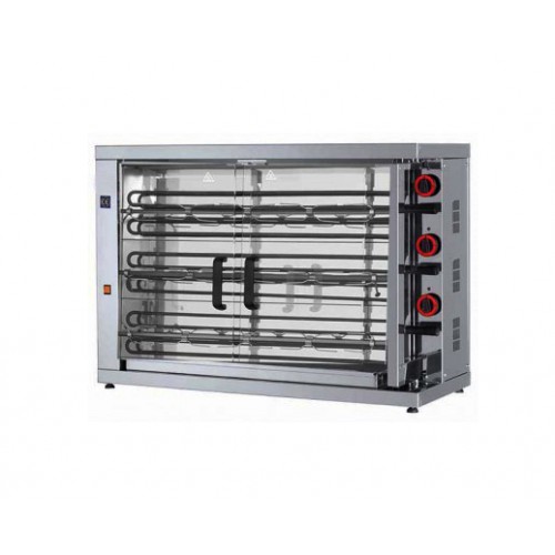 Rôtissoire de dernière génération, électrique simple, 3 broches, modèle 315 EKO-E, 15/18 poulets Rôtissoire de dernière génération, électrique simple, 3 broches, modèle 315 EKO-E, 15/18 poulets