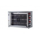 Rôtissoire électrique vitro-céramique, 3 broches, modèle 315 EKO-V, 15/18 poulets