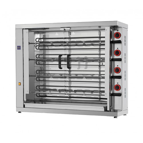 Rôtissoire de dernière génération, électrique simple, 4 broches, modèle 420 EKO-E, 20/24 poulets Rôtissoire de dernière génération, électrique simple, 4 broches, modèle 420 EKO-E, 20/24 poulets