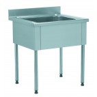 Plonge démontable sans étagère adossée 1 bac L 700 x l 700 x H 900 mm