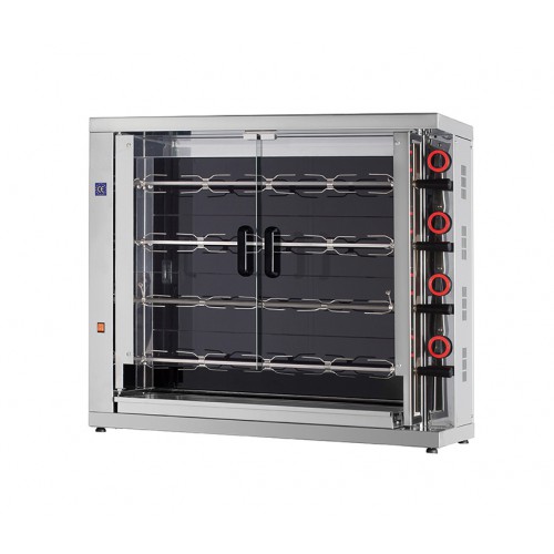 Rôtissoire électrique vitro-céramique, 4 broches, modèle 420 EKO-V, 20/24 poulets Rôtissoire électrique vitro-céramique, 4 broches, modèle 420 EKO-V, 20/24 poulets
