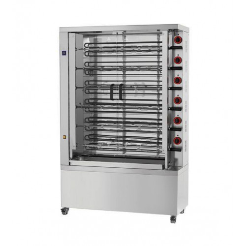 Rôtissoire de dernière génération, électrique simple, 6 broches, modèle 630 EKO-E, 30/36 poulets Rôtissoire de dernière génération, électrique simple, 6 broches, modèle 630 EKO-E, 30/36 poulets