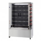 Rôtissoire électrique vitro-céramique, 6 broches, modèle 630 EKO-V, 30/36 poulets