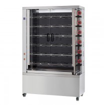 Rôtissoire électrique vitro-céramique, 6 broches, modèle 630 EKO-V, 30/36 poulets