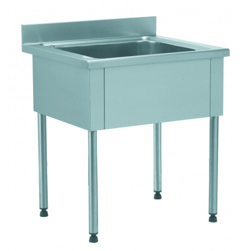 Plonge démontable sans étagère adossée 1 bac L 800 x l 700 x H 900 mm Plonge démontable sans étagère adossée 1 bac L 800 x l 700 x H 900 mm