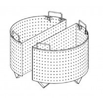 Set de 2 demi-panier pour riz, trous égouttoir à riz diam. 3 mm