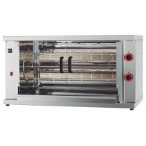 Rôtissoire multi-rotatif avec brûleur a gaz, 4 broches, modèle M1, 20/24 poulets 
