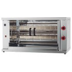Rôtissoire multi-rotatif avec brûleur a gaz, 4 broches, modèle M1, 20/24 poulets 