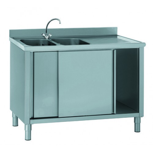 Plonge sur placard acier inoxydable adossée L 1600 x l 700 x H 900 mm Plonge sur placard acier inoxydable adossée L 1600 x l 700 x H 900 mm