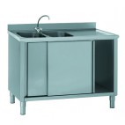 Plonge sur placard acier inoxydable adossée L 1600 x l 700 x H 900 mm