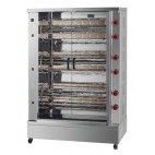 Rôtissoire multi-rotatif avec brûleur a gaz, 12 broches, modèle M3, 60/72 poulets 