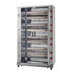 Rôtissoire multi-rotatif avec brûleur a gaz, 16 broches, modèle M4, 80/96 poulets 