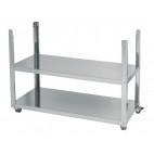 Table de support avec deux étagères, option pour rotissoire, modèle ME-TROCEO, longueur 1020 mm