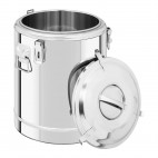Conteneur isotherme, inox brossé, 30 L, avec robinet de vidange