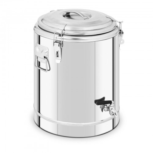 Conteneur isotherme, inox brossé, 22.5 L, avec robinet de vidange Conteneur isotherme, inox brossé, 22.5 L, avec robinet de vidange