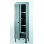 Armoire à fond en pointe de diamant, pour produits d’entretien et balais, avec séparation verticale