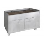 Churrasco professionnel, Grills à Charbon de Bois statiques, sans ventilation, Ligne 800, largeur 800 mm