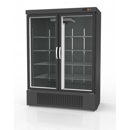 Armoire négative, 2 portes vitrées, -20°C/-15°C, 1201 L, extérieur et intérieur noir Armoire négative, 2 portes vitrées, -20°C/-15°C, 1201 L, extérieur et intérieur noir