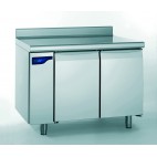 Meuble réfrigéré gastronorme avec groupe, en acier inoxydable, froid négatif, 2 portes, 834 W