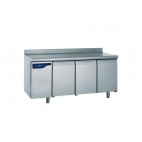 Meuble réfrigéré gastronorme sans groupe, en acier inoxydable, froid négatif, 3 portes, 1061 W