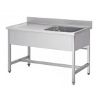 Plonge légumière démontable sur pieds carré, 1 bac, longueur 1700 mm