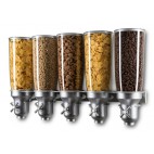 Distributeur d'aliments secs, gamme Exclusive, 5L manette en croix, 5 bols, 5 x 5 L