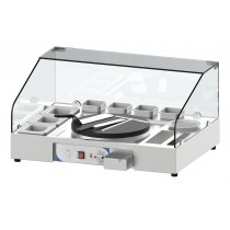 Plan de travail pour crêpière, en acier inoxydable, 2800 W