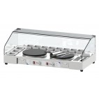Plan de travail double pour crêpière en acier inoxydable 5400 W