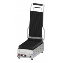 Panini grill, compact premium rainurée - rainurée, en inox, 2 400 W