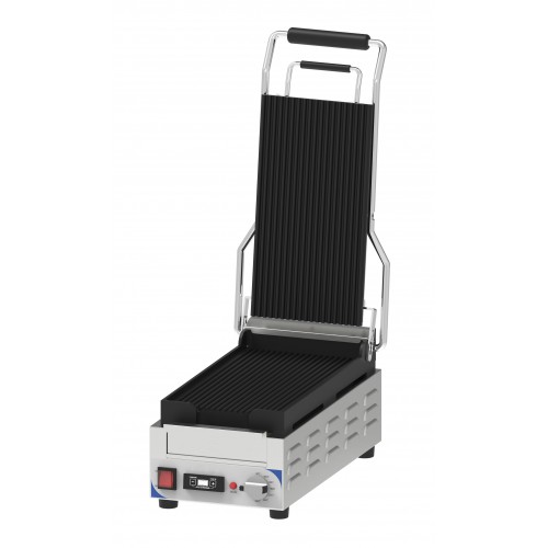 Panini grill, compact premium rainurée - rainurée en inox 2 400 W Panini grill, compact premium rainurée - rainurée en inox 2 400 W