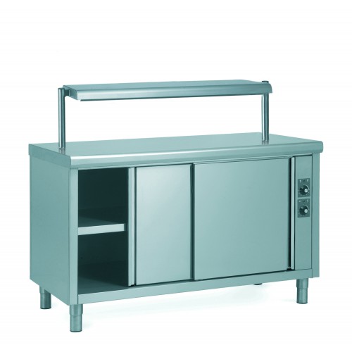 Etagère halogène 1 niveau pour meubles chauffants en inox hauteur 360 mm Etagère halogène 1 niveau pour meubles chauffants en inox hauteur 360 mm