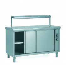 Etagère halogène 1 niveau pour meubles chauffants en inox hauteur 360 mm