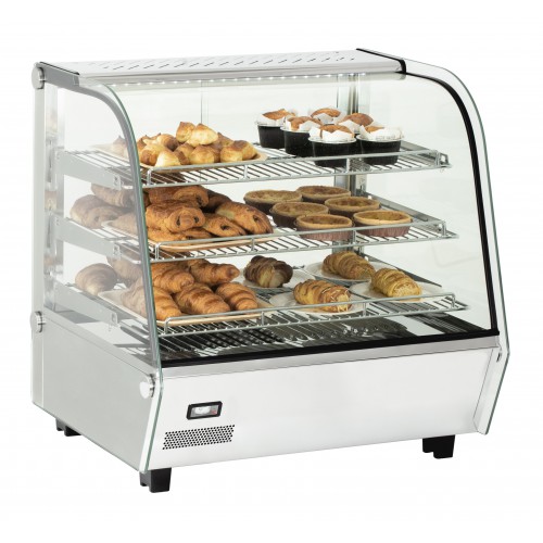 Vitrine chauffante 120L acier inoxydable 1100 W Vitrine chauffante 120L acier inoxydable 1100 W
