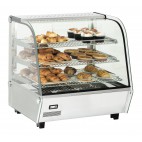 Vitrine chauffante 120L acier inoxydable 1100 W