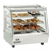 Vitrine Chauffante 125L, acier inoxydable, 1100 W