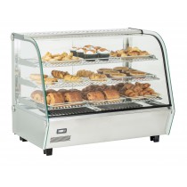 Vitrine Chauffante 160L, acier inoxydable, 1500 W