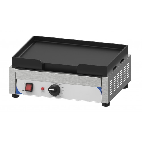 Plaque à snacker fonte lisse compacte en inox 2400 W Plaque à snacker fonte lisse compacte en inox 2400 W