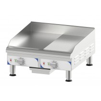 Plaque À Snacker Large Rainurée - Lisse, en inox, 2 x 3000 W