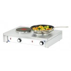Réchaud electrique double acier inoxydable 3000 W